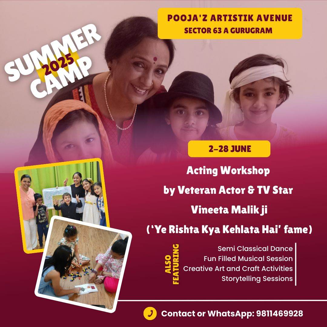 Summer Camp by Pooja'z Artistik Avenue (2 - 28 Jun) | Sector 63A Gurgaon - ActivityKidz