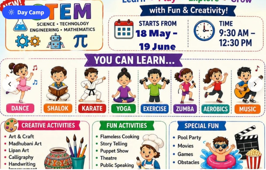 Summer Camp by Raccoons Preschool (18 May - 18 Jun) | Krishna Nagar Delhi