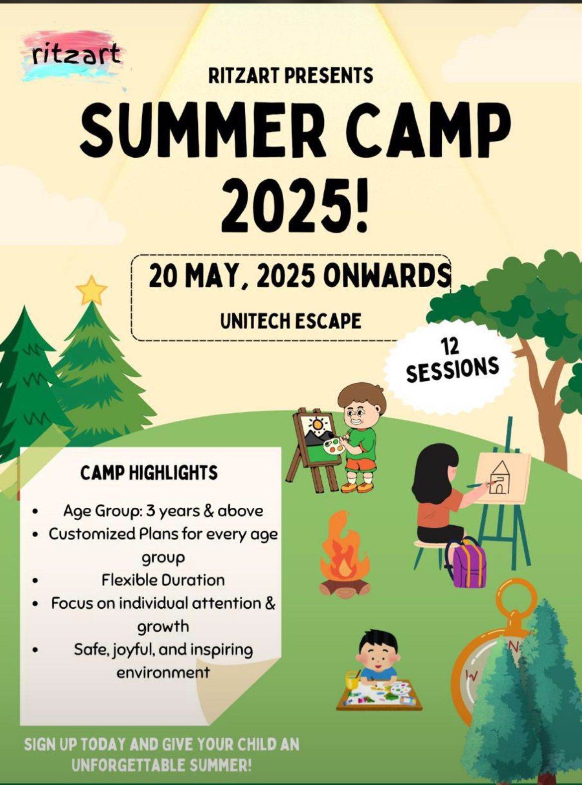 Summer Camp by Ritzart (20 May - 30 Jun) | Nirvana Country Gurgaon - ActivityKidz