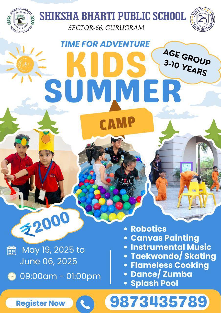 Summer Camp by Shiksha Bharti Public School (19 May - 6 Jun) | Sector 66 Gurgaon - ActivityKidz