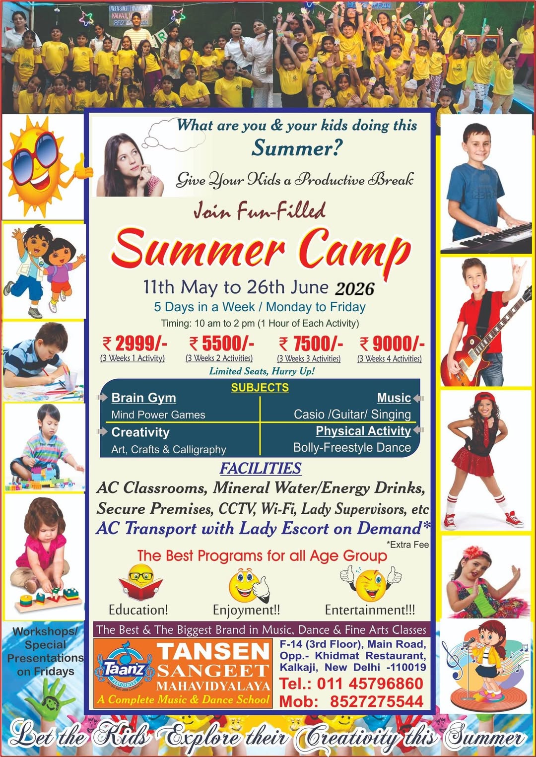 Summer Camp by Tansen Sangeet Mahavidyalaya (11 May - 26 Jun) | Kalkaji Delhi