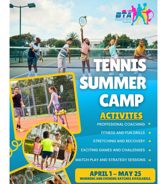 Tennis Summer Camp by Bangalore Tennis Academy (1 April - 30 May) | JP Nagar 7th Phase Bengaluru