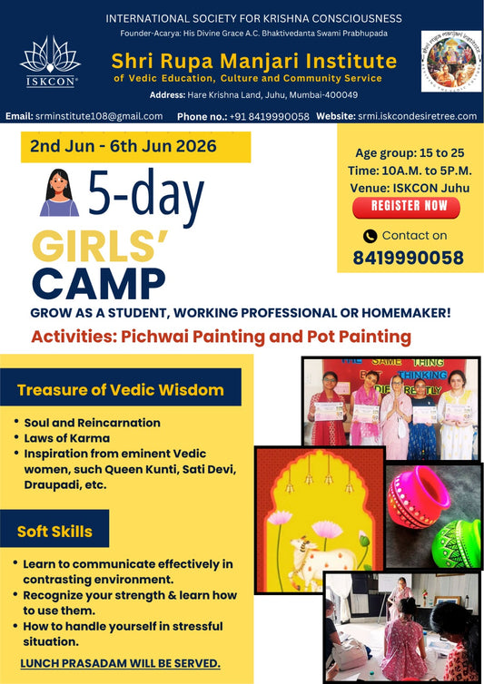Summer Girls Camp by Shri Rupa Manjari Institute (2 Jun - 6 Jun) | Juhu Mumbai
