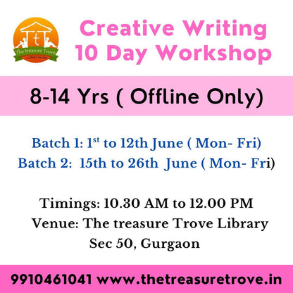 Summer Workshop Fest by The Treasure Trove Kids Library (25 May - 26 June) | Nirvana Country Gurgaon