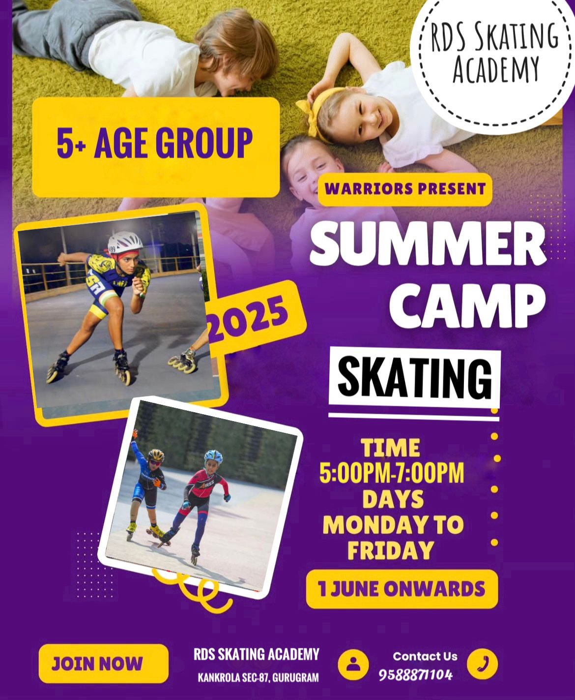 Summer Camp by RDS Skating Academy (1 Jun - 6 Jul) | Kankrola Sports Club | Sector 87 Gurgaon
