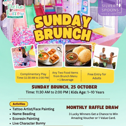 Sunday Brunch at The Fun Burrow | Vatika Town Square INXT Sector 82A Gurgaon
