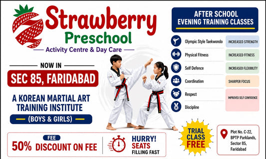 Taekwondo Summer Camp by Strawberry Preschool And Daycare (23 May - 20 Jun) | Sector 85 Faridabad