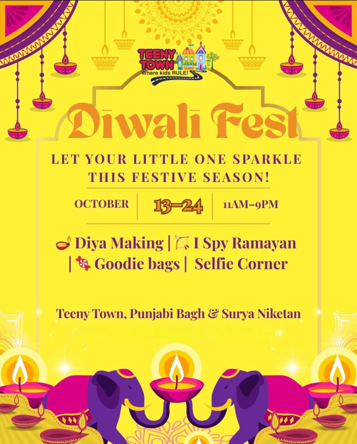 Diwali Fest at Teeny Town (13-24 Oct) | Multiple locations in Delhi