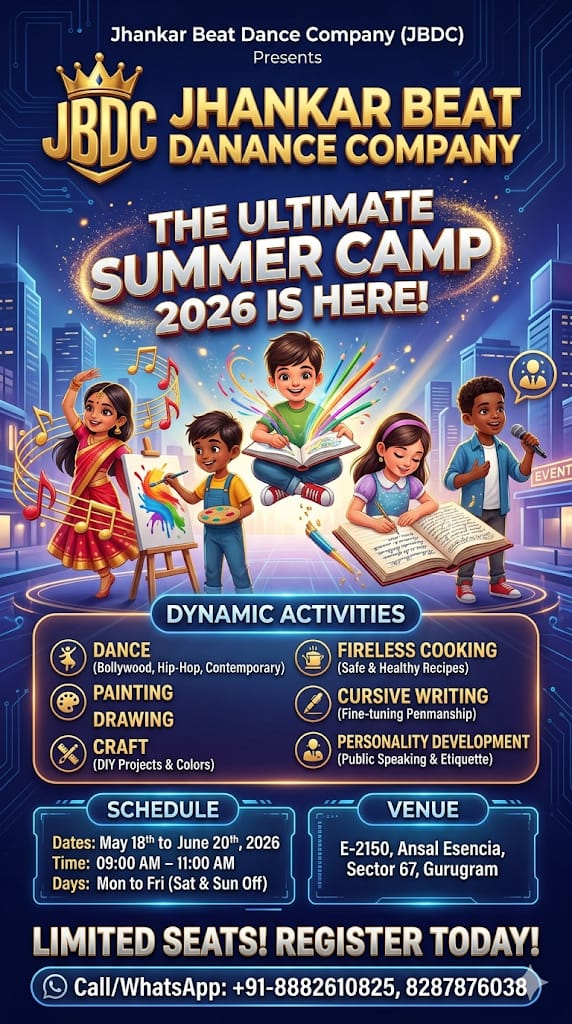 The Ultimate Summer Camp 2026 by Jhankar Beats Dance Studio (18 May - 20 Jun) | Sector 67 Gurgaon