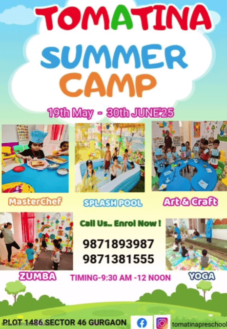 Summer Camp by Tomatina Preschool & Daycare (19 May - 30 Jun) | Sector 46 Gurgaon - ActivityKidz
