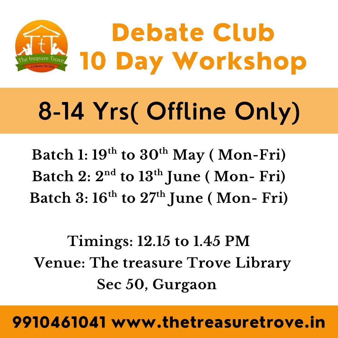Summer Workshop Fest by The Treasure Trove Kids Library(19 May - 29 Jun) | Nirvana Country Gurgaon - ActivityKidz