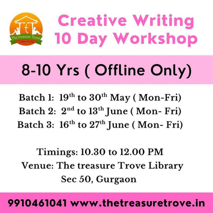 Summer Workshop Fest by The Treasure Trove Kids Library(19 May - 29 Jun) | Nirvana Country Gurgaon - ActivityKidz