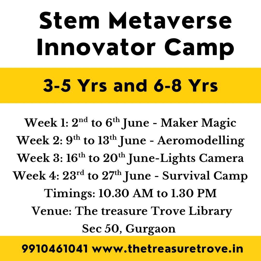 Summer Workshop Fest by The Treasure Trove Kids Library(19 May - 29 Jun) | Nirvana Country Gurgaon - ActivityKidz