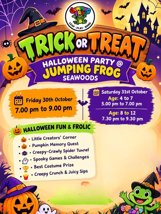 Trick or Treat Halloween Party (30 & 31 Oct) at Jumping Frog | Seawoods West Navi Mumbai