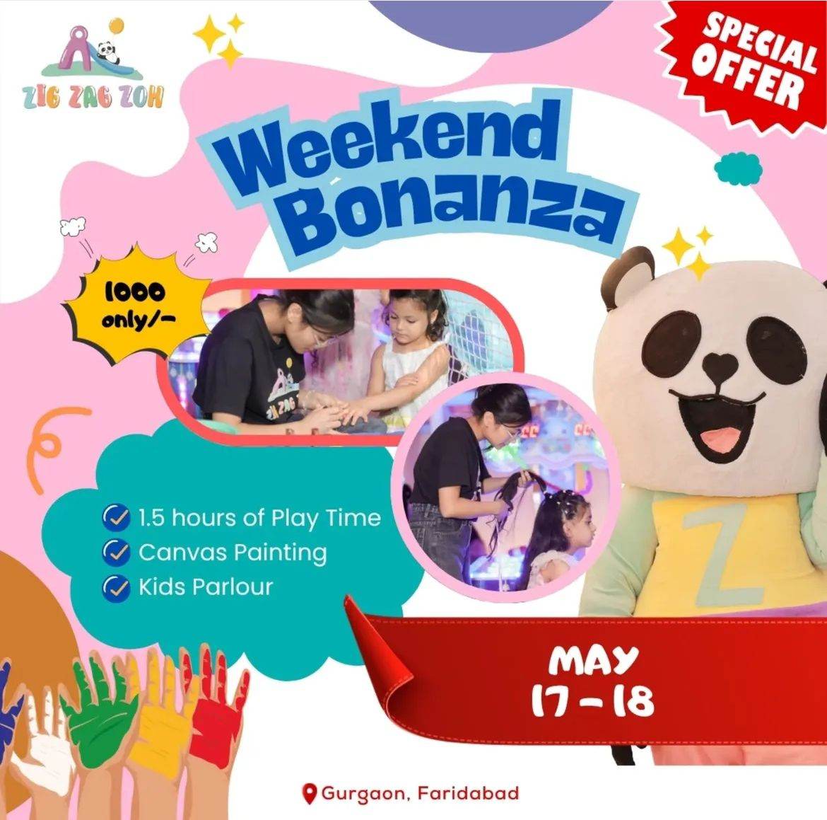 Weekend Bonanza by Zig Zag Zoh (17 - 18 May) | Opposite Dt Mega Mall DLF Phase 1 Gurgaon - ActivityKidz