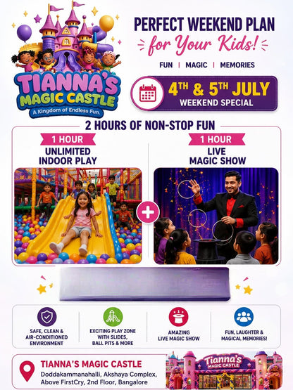 Weekend Activity (4-5 Jul) at Tianna's Magic Castle | Akshayanagar Bangalore