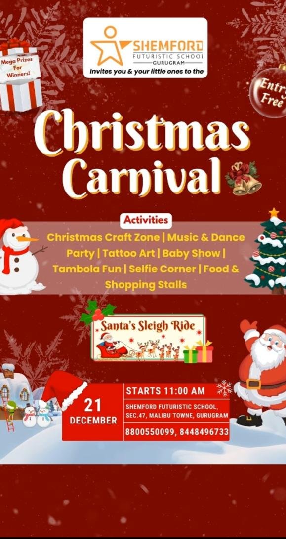 Christmas Carnival By Shemford Futuristic School (21-Dec) | Malibu Town Gurgaon