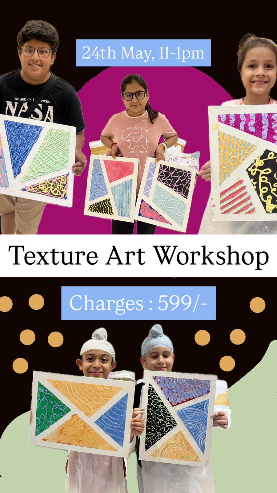 Texture Art Workshop By Ignited Minds | DLF Phase 3 Gurgaon - ActivityKidz
