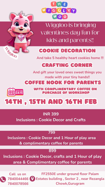 Valentine’s Week Celebration by The Wigglyy Woo (14-16 Feb) | Sector 2 Palam Vihar Gurgaon