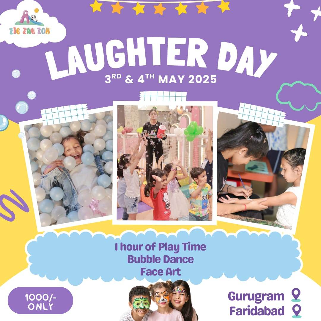 Laughter Day Celebration by Zig Zag Zoh (3-4 May) | Opposite Dt Mega Mall DLF Phase 1 Gurgaon - ActivityKidz