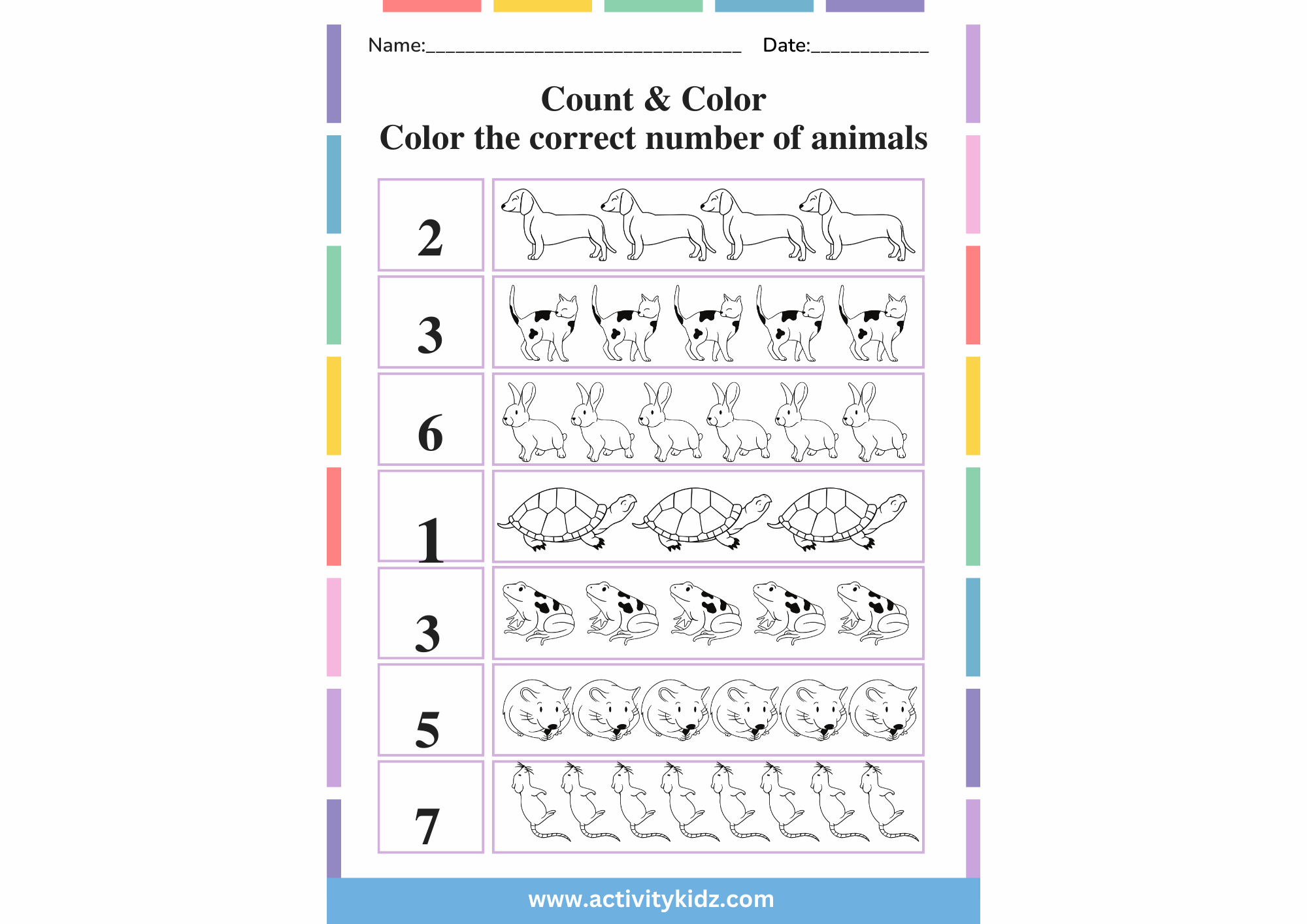 Count & Color Animals