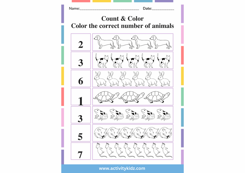 Count & Color Animals