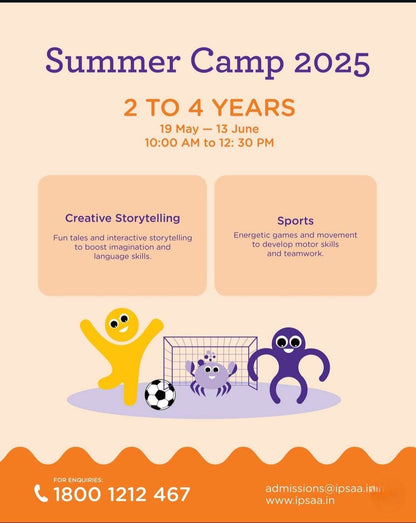 Summer Camp by IPSAA Preschool and Day-care (19 May - 13 Jun) | Sector 51 Gurgaon - ActivityKidz