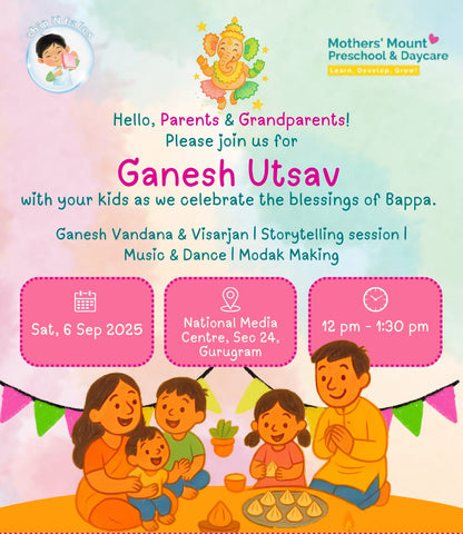 Ganesh Utsav (6-Sep) at Mothers’ Mount Preschool Sector 24 Gurgaon