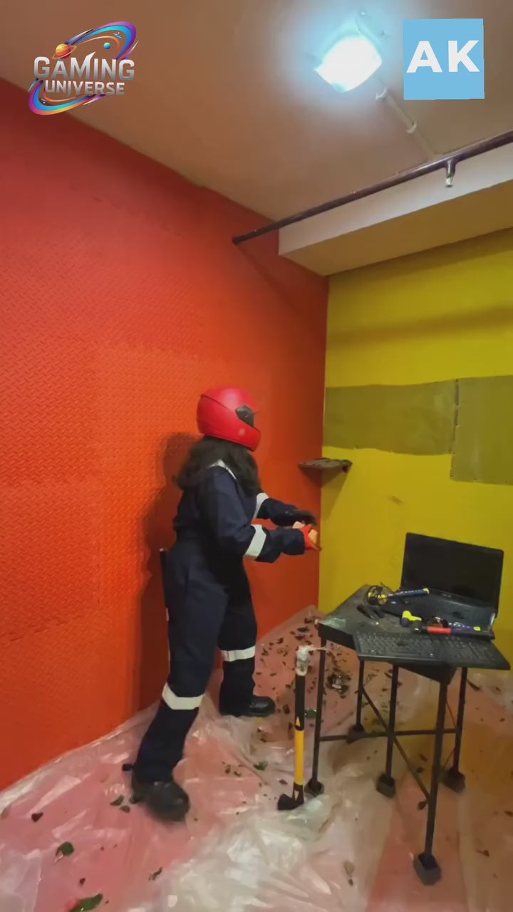 Vibrant indoor entertainment center with neon paint room and interactive activity zones for kids, teens, and adults.