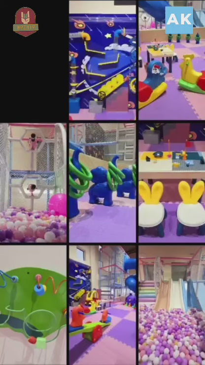 Indoor kids play area and sports zone offering active play, games, and fun entertainment for children.