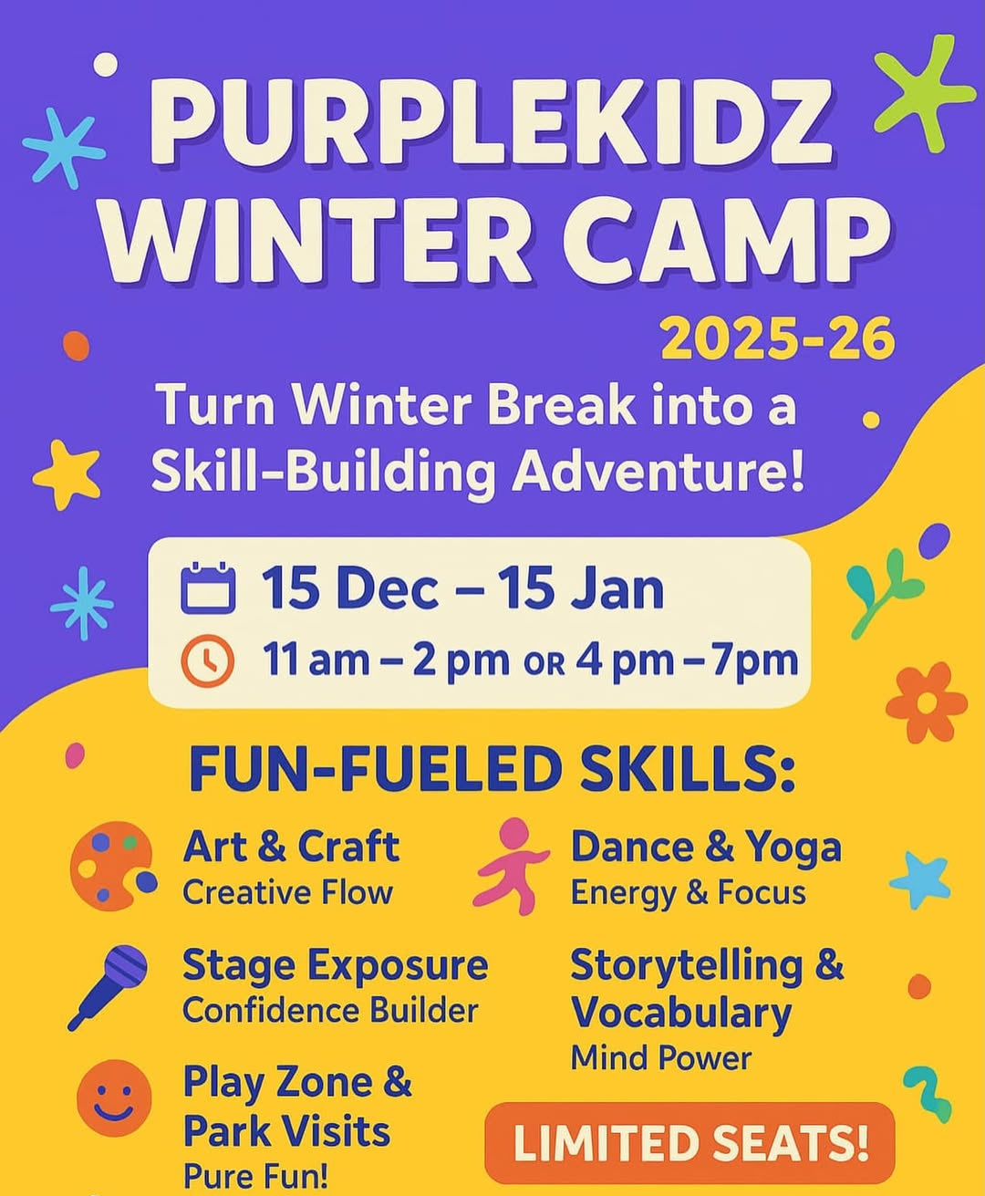 Winter Camp at Purple Kidz (15 Dec - 15 Jan) | Ashok Vihar 2 Delhi