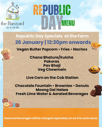 Republic Day at The Barnyard (26-Jan) Sainik Farm New Delhi