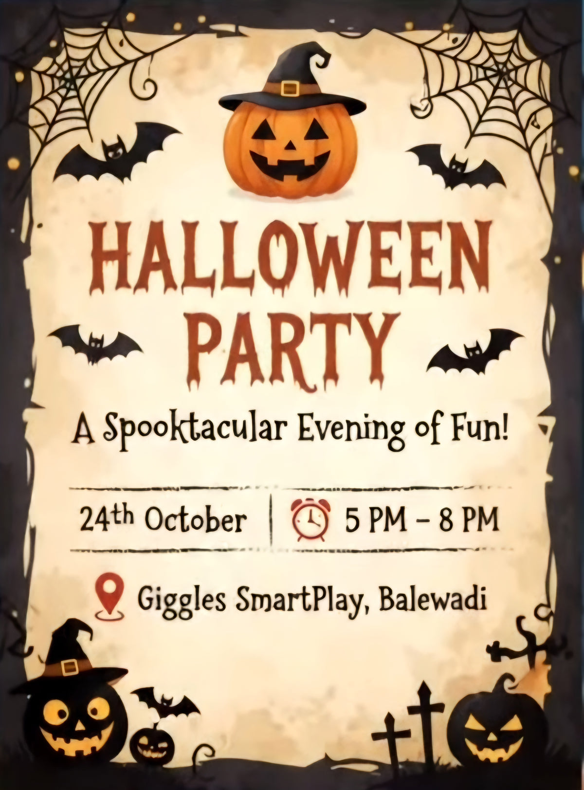 Halloween Party (24 Oct) at Giggles SmartPlay | Baner Balewadi Pune