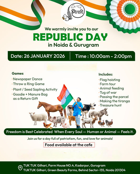 R'day (26-Jan) Games & Farm Activities Visit at Tuk Tuk Gilhari Gurgaon